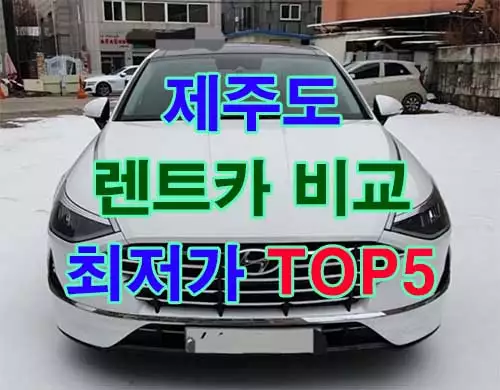 제주도 렌트카 비교 최저가 TOP5